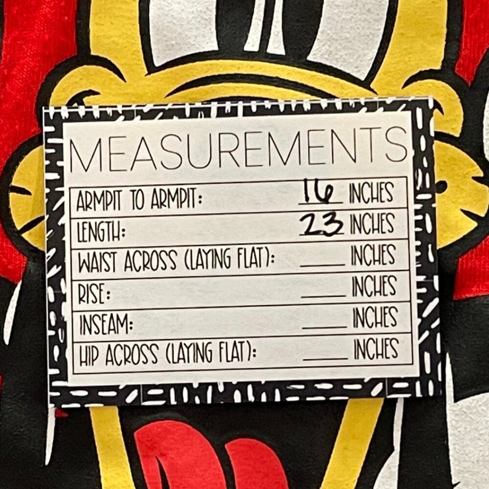 DISNEY | Casual Red Character Mickey, Minnie, & Pluto Classic Tee | Size M - Picture 6 of 7